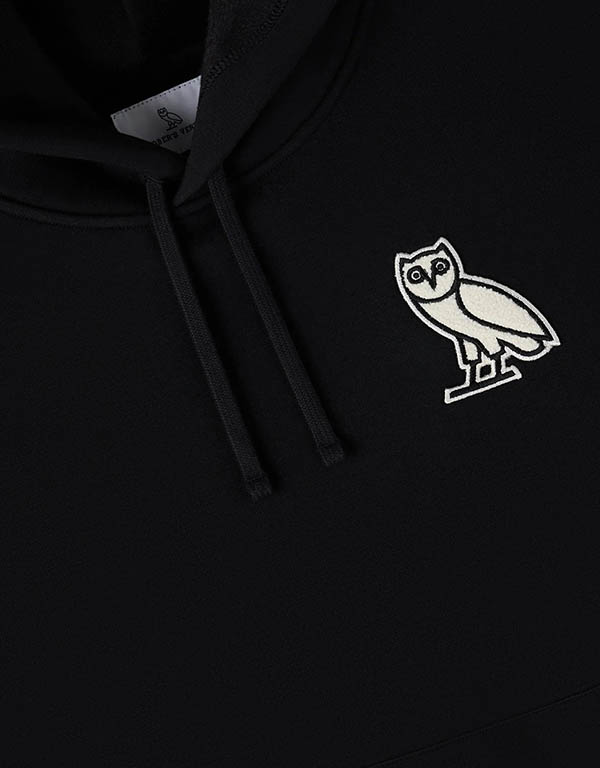 mini og plush hoodie black mini og plush hoodie black